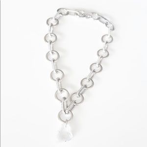 Swarovski Heart Crystal Silver Chain Necklace